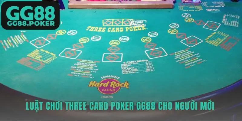 Luật chơi Three Card Poker GG88 có quy trình 3 bước